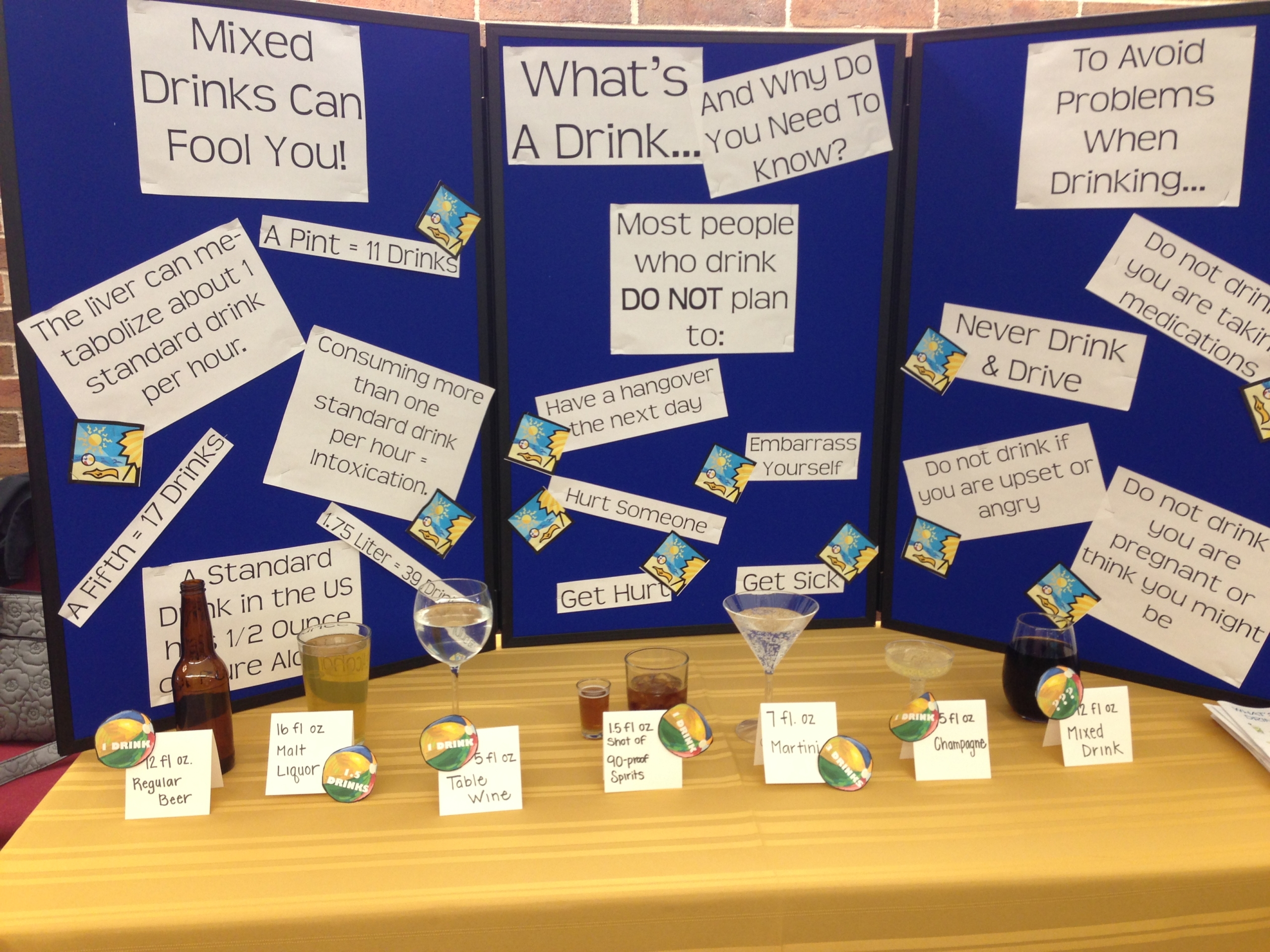 A display designed to educate students on what constitutes 