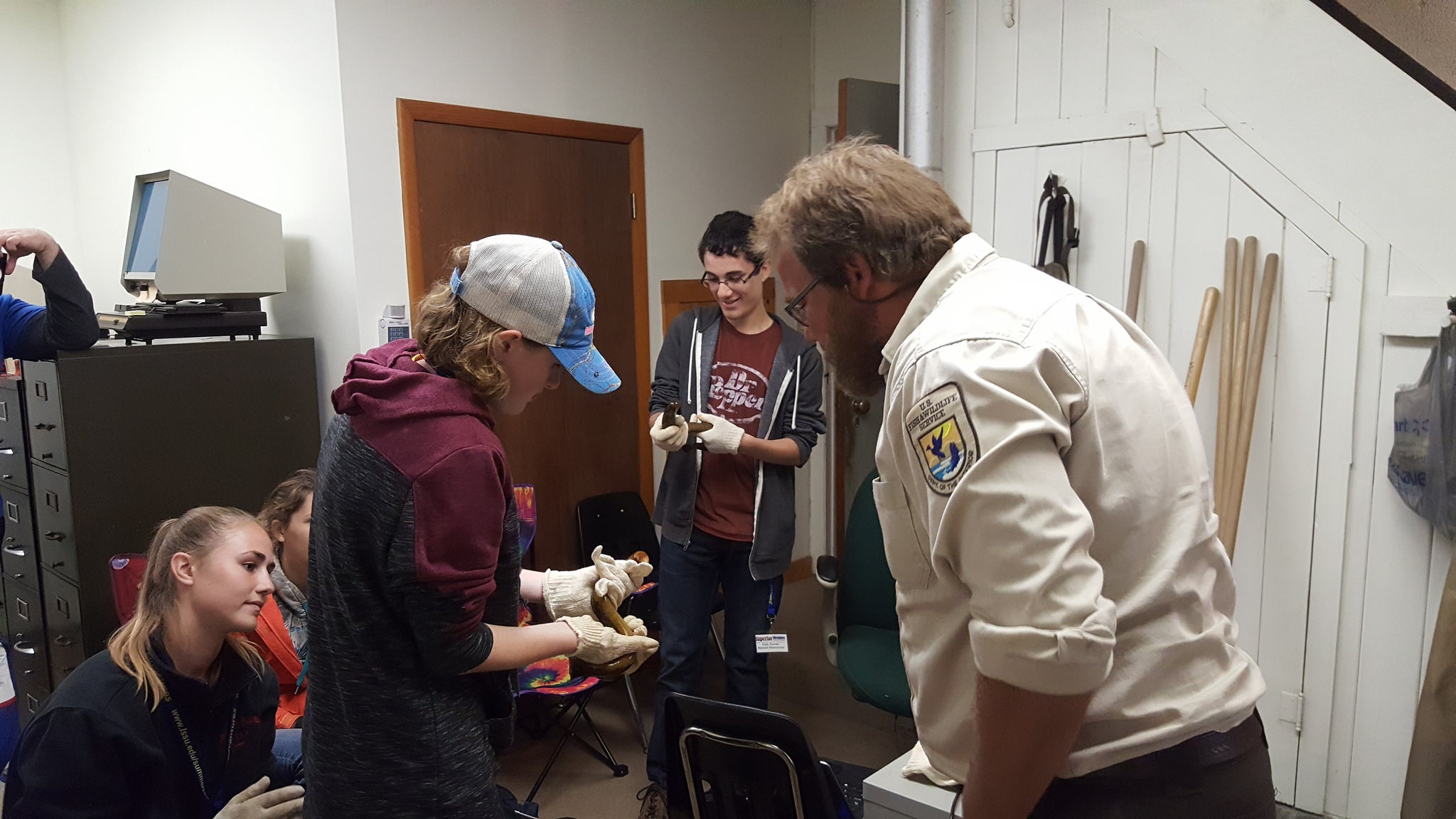 Examining Parasitic Sea Lamprey With U.S. Fish And Wildlife Service